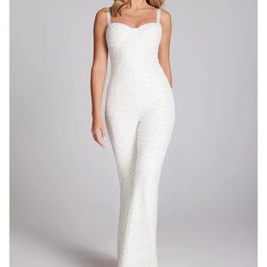 Nadine Merabi Hailey White Jumpsuit